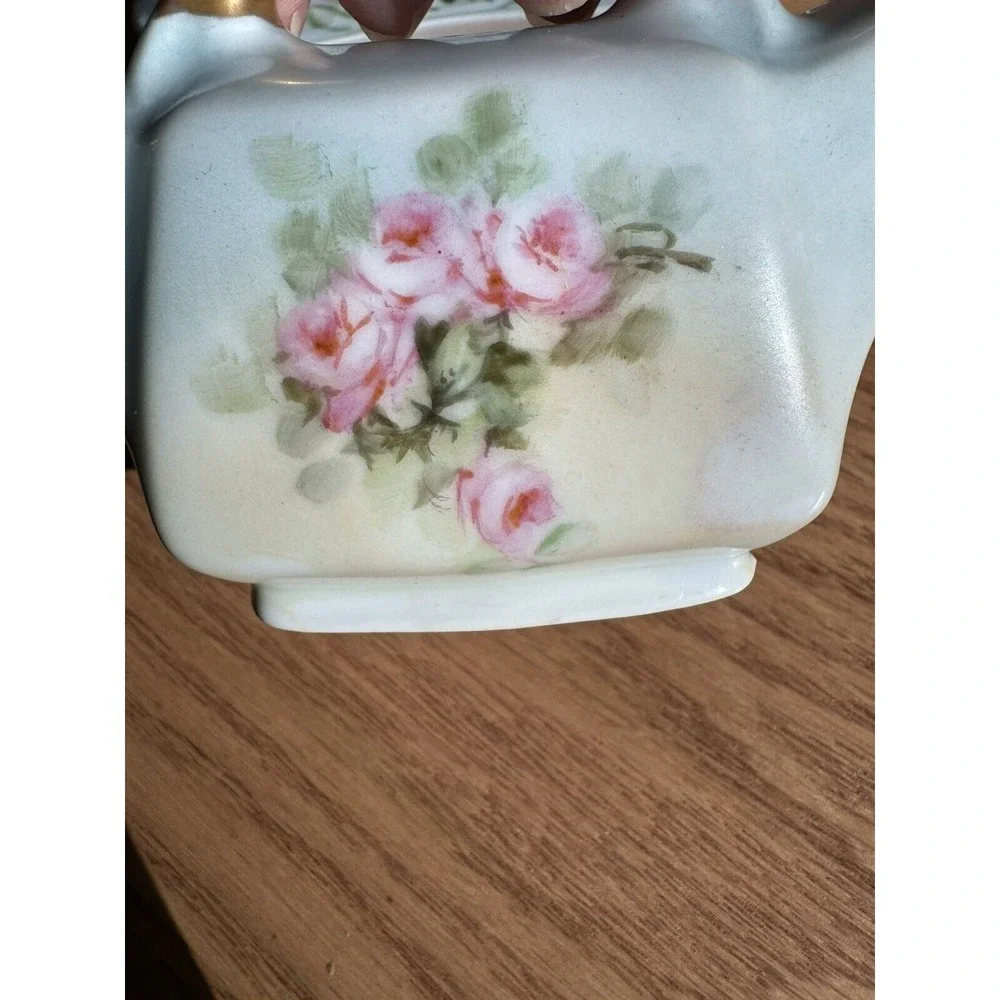 Vintage Heinrich & Co Selb Bavaria Salt‎ & Pepper Shakers W/Tray, Signed J Kach